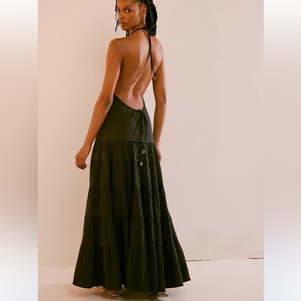 NWT Somewhere Sunny Drop Waist Maxi Dress size M - Picture 2 of 7